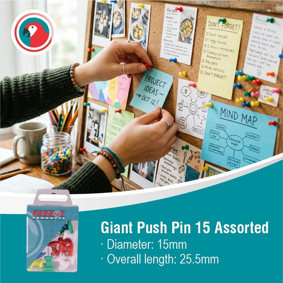 Parrot Giant Thumb Tacks Boxed 15 Assorted - image 03