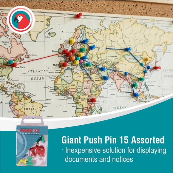 Parrot Giant Thumb Tacks Boxed 15 Assorted - image 04