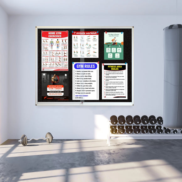 Parrot Display Case Pinning Board 1200x900mm Black - image 05