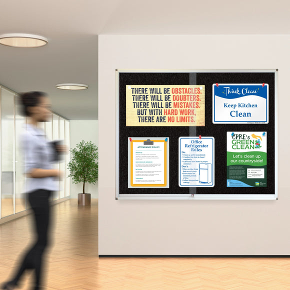 Parrot Display Case Pinning Board 1200x900mm Black - image 08