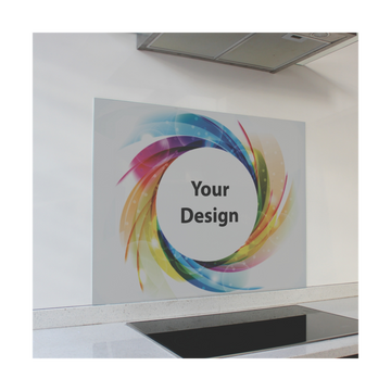 Image of Decorative Glass Wall Tile 898X700X6Mm Customized Print