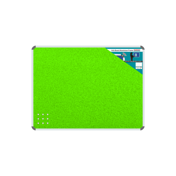 Image of Info Board Aluminium Frame 600*450Mm Lime Green
