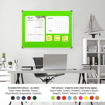 Parrot Info Board Aluminium Frame 600x450mm Lime Green - image 01