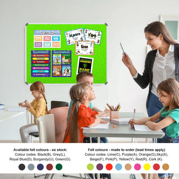 Parrot Info Board Aluminium Frame 600x450mm Lime Green - image 02