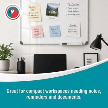 Parrot Whiteboard Slimline Non Magnetic 900x600mm Retail - image 02