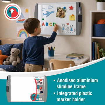 Parrot Whiteboard Slimline Non Magnetic 600x450mm Retail - image 02