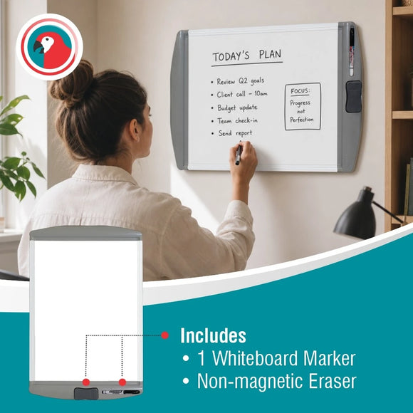 Parrot Whiteboard Slimline Non Magnetic 600x450mm Retail - image 06