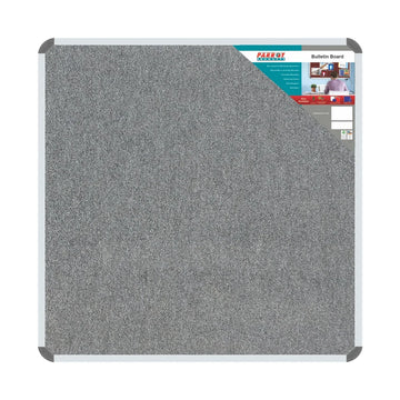 Parrot Bulletin Board Ribbed Alum Frame 900x900mm Laurel - image 01