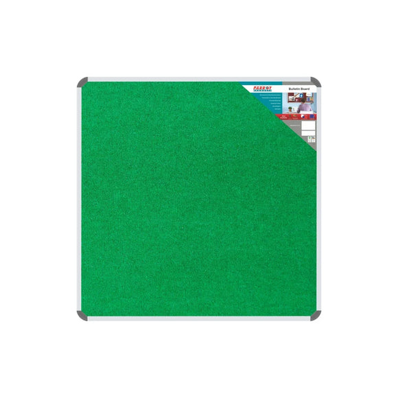 Parrot Bulletin Board Ribbed Alum Frame 900x900mm Palm - image 01