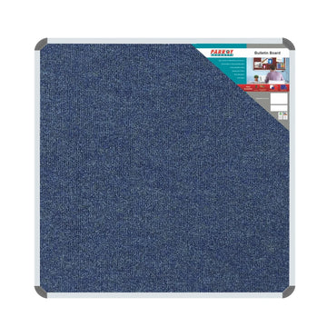 Parrot Bulletin Board Ribbed Alum Frame 1000x1000mm Denim - image 01