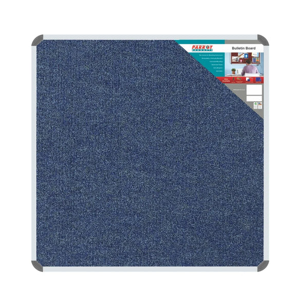Parrot Bulletin Board Ribbed Alum Frame 1000x1000mm Denim - image 01