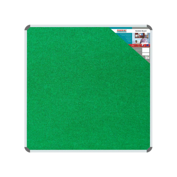 Parrot Bulletin Board Ribbed Alum Frame 1000x1000mm Palm - image 01