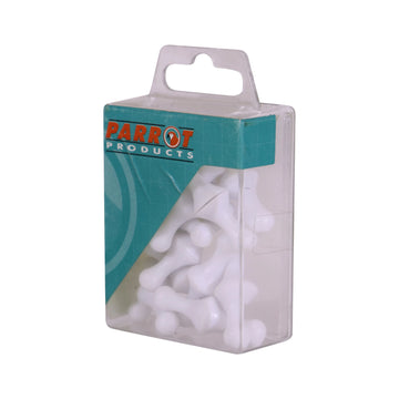 Parrot Magnets Map Pins (25/Box) White 16mm - image 01