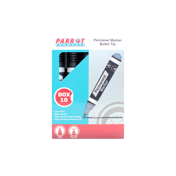 Image of Marker Permanent Bullet Box 10 Black