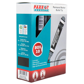 Parrot Marker Permanent Bullet Box 10 Black - image 02