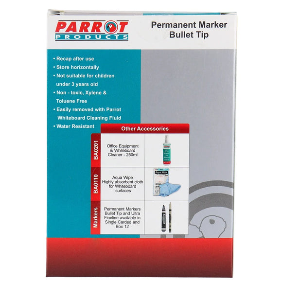 Parrot Marker Permanent Bullet Box 10 Black - image 07