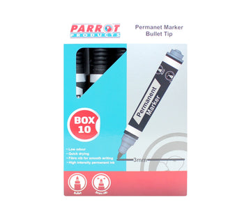 Parrot Marker Permanent Bullet Box 10 Black - image 01