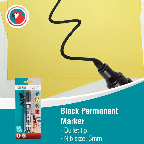 Parrot Marker Permanent Bullet Carded Black - image 11