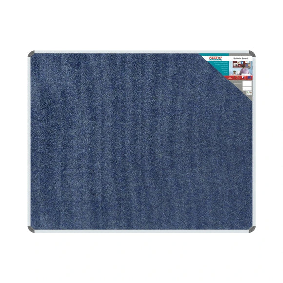 Parrot Bulletin Board Ribbed Alum Frame 1500x1200mm Denim - image 01