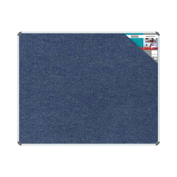 Parrot Bulletin Board Ribbed Alum Frame 1500x1200mm Denim - image 01