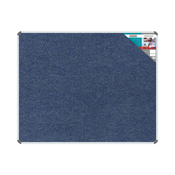Parrot Bulletin Board Ribbed Alum Frame 1500x1200mm Denim - image 01