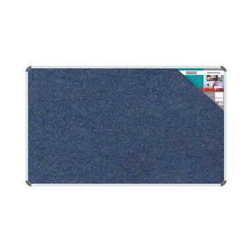Parrot Bulletin Board Ribbed Alum Frame 1500x900mm Denim - image 01