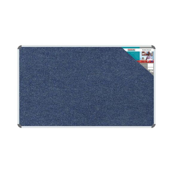 Parrot Bulletin Board Ribbed Alum Frame 1500x900mm Denim - image 01