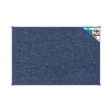 Parrot Bulletin Board Ribbed Alum Frame 1800x1200mm Denim - image 01