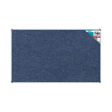 Parrot Bulletin Board Ribbed Alum Frame 2000x1200mm Denim - image 01