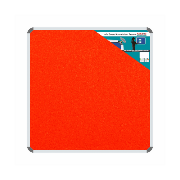 Image of Info Board Aluminium Frame 900*900Mm Orange
