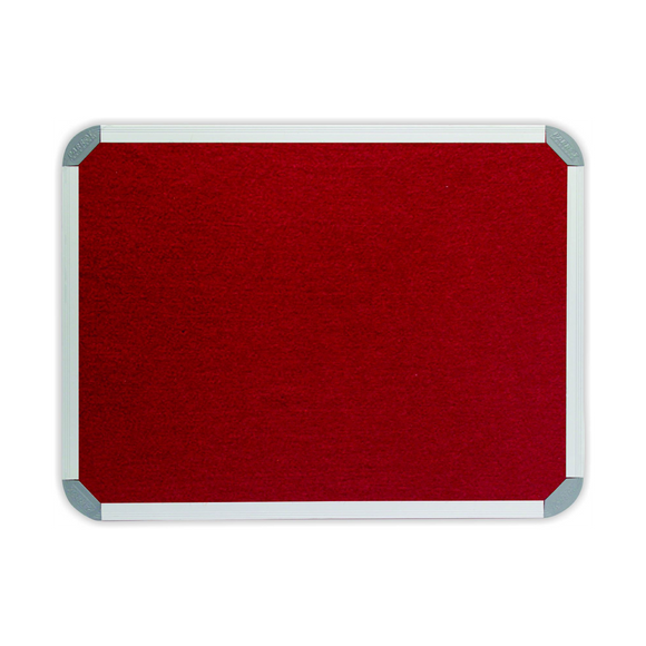 Image of Info Board Aluminium Frame 2400*1200Mm Burgandy