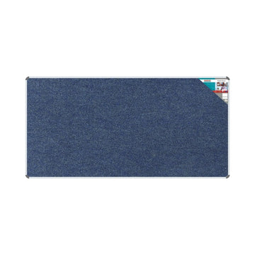 Parrot Bulletin Board Ribbed Alum Frame 2400x1200mm Denim - image 01