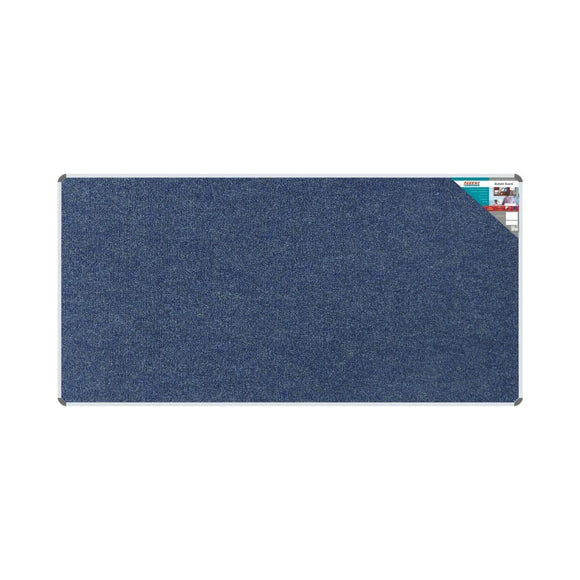 Parrot Bulletin Board Ribbed Alum Frame 2400x1200mm Denim - image 01
