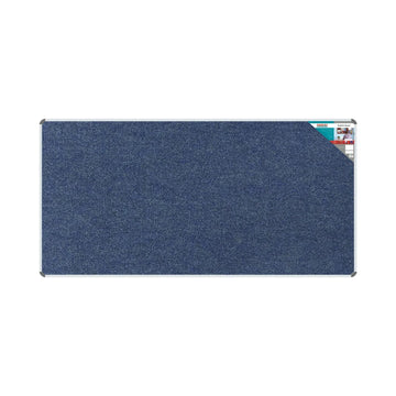 Parrot Bulletin Board Ribbed Alum Frame 2400x1200mm Denim - image 01