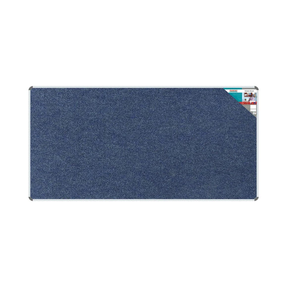 Parrot Bulletin Board Ribbed Alum Frame 2400x1200mm Denim - image 01
