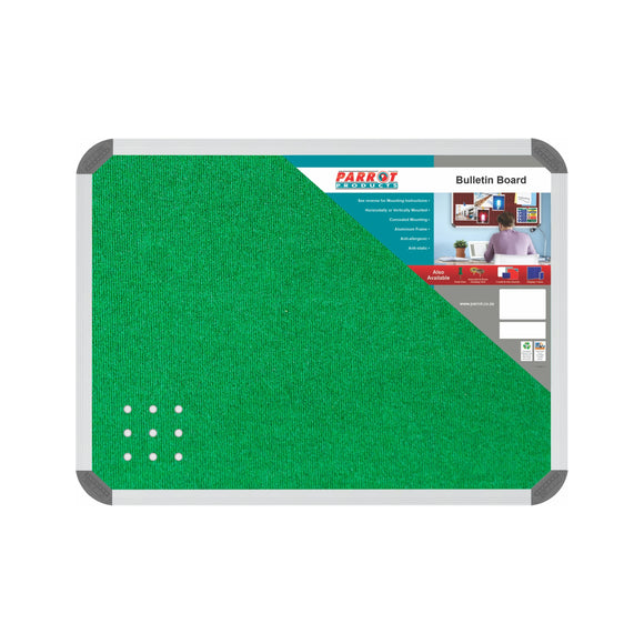 Parrot Bulletin Board Ribbed Alum Frame 600x450mm Palm - image 02