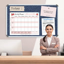 Parrot Bulletin Board Ribbed Alum Frame 900x600mm Denim - image 04