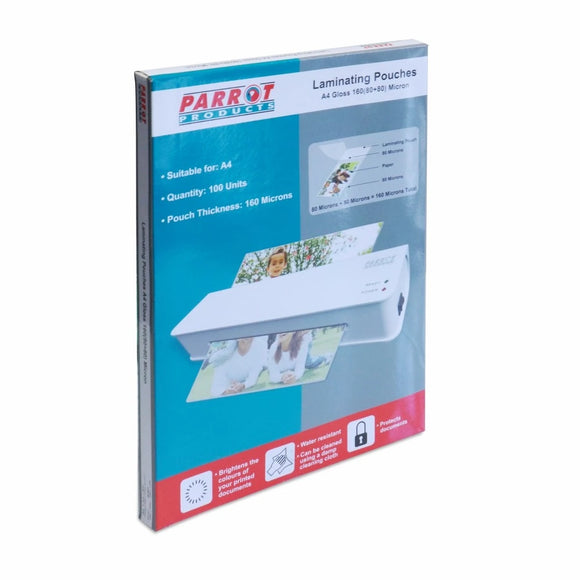 Parrot Laminating Pouch A4 220X310 160(80+80) Mic Box 100 - image 06