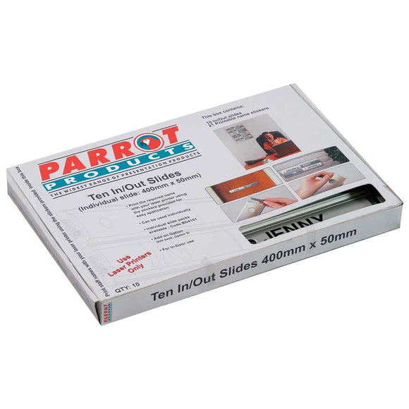 Parrot In/Out Slide 400X50mm Ten Boxed Retail - image 01