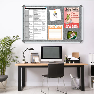Parrot Bulletin Board Ribbed Alum Frame 900x600mm Laurel - image 02