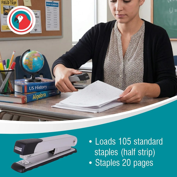 Parrot Stapler Steel 105X(24/6 26/6) Silver 20Pg - image 05