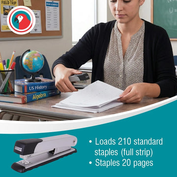 Parrot Stapler Steel 210X(24/6 26/6) Silver 20Pg - image 01