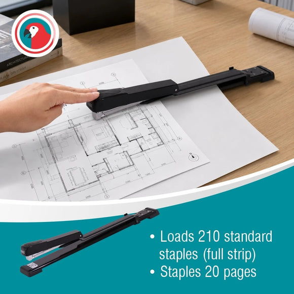 Parrot Stapler L/Reach 210X(24/6 26/6) Black 20Pg - image 04