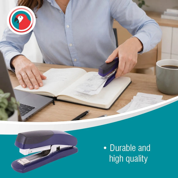 Parrot Stapler Plastic Med 105X(24/6 26/6) Navy 20Pgs - image 01