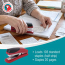 Parrot Stapler Plastic Med 105X(24/6 26/6) Red 20Pgs - image 03