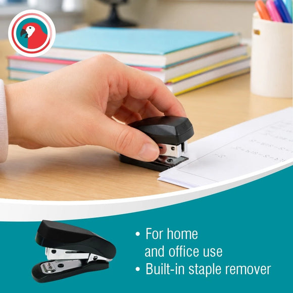 Parrot Stapler Plastic Mini Black + Staples (1000X26/6) - image 10