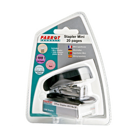 Image of Stapler Plastic Mini Black + Staples (1000X26/6)