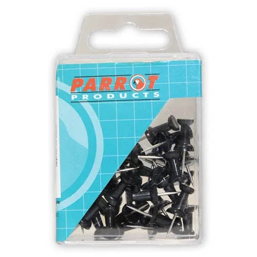 Parrot Push Pins Carded Pack 30 Black - image 01