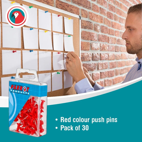 Parrot Push Pins Carded Pack 30 Red - image 03