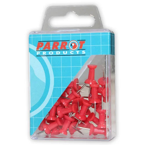 Parrot Push Pins Carded Pack 30 Red - image 01